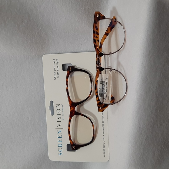 Screen Vision ClassicTort Brown By ICU EYEWEAR Filters Blue Light (READ) 2 pairs - Picture 2 of 10
